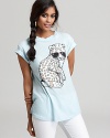 A graphic of a sunglasses-clad cub makes a too-cute statement on this WILDFOX tee.