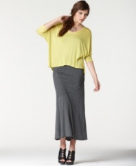 Hit the style mark with Bar III's striped maxi skirt-- it's so on-trend for the season!