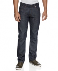 Call attention to your hip denim style with these straight-fitting jeans from Ecko Unltd.