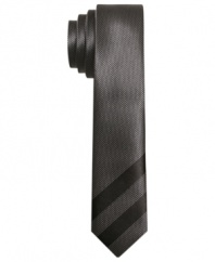 Give your look a little extra dimension. This skinny tie from Alfani RED rocks out your dress wardrobe.