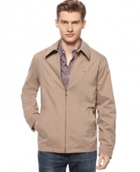 Classically cut, this lightweight jacket from Tommy Hilfiger keeps you comfortable and stylish without even trying.