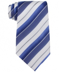 Accent any polished combination with this timeless striped tie from Sean John.