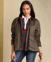 Tommy Hilfiger's barn jacket is a casual, cool-weather essential. It looks so preppy-chic with jeans and a polo.
