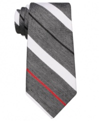 Give your stripes an energy shot. This Ben Sherman tie follows all the right lines.