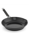 Give it a fry-this cast aluminum essential steps up to every task you toss its way with a heavy-duty nonstick ceramic coating that releases food fast and guarantees an eco-friendly PFOA- and PTFE-free approach to the art of cuisine. This fry pan features a mess-free pour spout that cuts down on splatter. 3-year warranty.