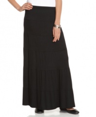 Maximum style with maximum impact: AGB's maxi skirt takes your look to great lengths!