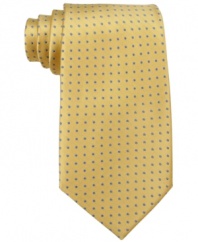 Distinguished dots add a touch of pattern to your dress look. This tie from Tommy Hilfiger is an instant classic.