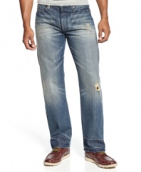 With just enough distressing for modern edge, these Sean John jeans are always a perfect fit.