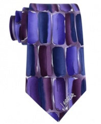 Break out of the box. This abstract-patterned tie from Jerry Garcia keeps your look creative.