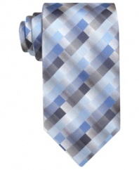 Modern geometry. This John Ashford tie gets your work rotation all squared away.