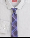 Modern check print pattern woven in fine Italian silk.SilkAbout 2¼ wideDry cleanMade in Italy