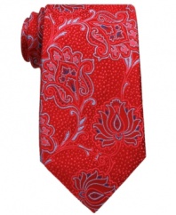Add a pop of paisley to your wardrobe with this sophisticated tie from Tasso Elba.