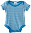 Splendid Littles Unisex-baby Infant Striped Envelope Neck Body Suit, Maliblue, 6-12 Months
