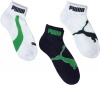 Puma Socks - United Legwear Boys 8-20 Qtr 3 Pack Socks, White/Multi, 9-11