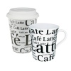 Konitz To Stay/Go Mugs, Cafe Latte White, Set of 2