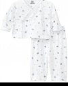 Noa Lily Baby-Boys Newborn Turtle Print Kimono Set, White, 3 Months