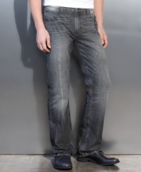 Change up your denim style with a gray wash jean from INC. It helps to rid you of your denim blues.