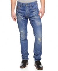 Out on the town or hanging around the house, these jeans from Guess are fit for anything you're doing.