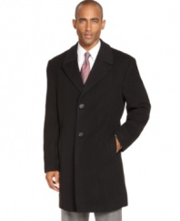 Top off your look with sophisticated, streamlined style of this Izod overcoat.