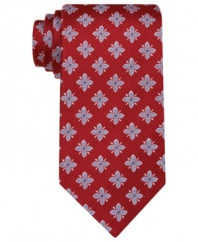 Prints charming. Elevate your look with the subtle style of this silk tie from Tasso Elba.