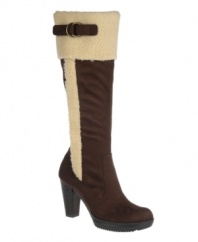 Cozy chic defines Naturalizer's Trinity boots, thanks to their rustically stylish faux fur trim and buckle hardware detailing. A round-toe silhouette and relatively low heel make them a practical, comfortable choice.