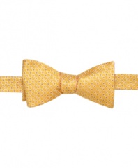 Tonal dots give this Countess Mara bowtie visual texture for a whole new dimension of refinement.