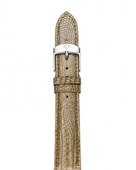 Michele goes exotic with this lizard watch strap. Designed to update your favorite watch, it's interchangeable with heads from the brand's much-coveted collection.