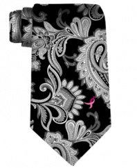 Foster awareness with this paisley tie from Susan G. Komen.