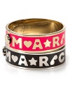 MARC BY MARC JACOBS' signature lettering shares the scene with playful heart, sunglasses, and star icons. Stack these with an armful of other bracelets for a trend-right look.