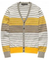 This striped cardigan from Sean John is a hip upgrade from the classic sweater silhouette.