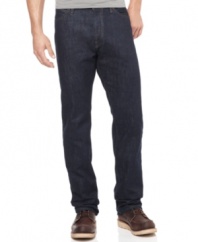 Keep your look sleek with these straight-leg jeans from Nautica.
