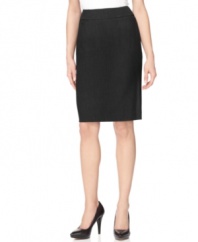 Calvin Klein's pencil skirt is a key style element for a versatile wardrobe.