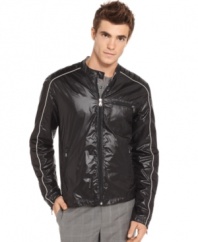 Put some zip on your outerwear collection with this cool moto style from Sons of Intrigue.