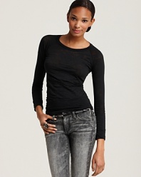 Burnout treatment adds interest to this long sleeve tee from ALTERNATIVE. Team the crew neck style with...everything!