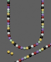 Turn every ensemble into a colorful masterpiece with this vivid jewelry set. Multicolored jade beads (8 mm) add a brilliant color palette to any look. Crafted in sterling silver. Approximate necklace length: 18 inches. Approximate bracelet length: 7-1/2 inches. Approximate earring diameter: 8 mm.