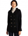 Miss Sixty Womens Double Breasted Hooded Peacoat