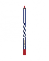A new generation of long wearing lip pencil technology. Glides on fluidly and adheres instantly. Defines the lips with an instant release of rich, saturated color. Pro-longs the hours between re-application. Transfer proof. Packaged in blue and white stripes, it's a match to everything Hey, Sailor! Limited edition.
