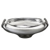 Crafted from stunning metal alloy, this lovely bowl is destined to become a go-to piece. Its pod-shaped vessel artfully frames whatever you put in it with its gently curling lip and a dose of glossy shine, and then tapers to a graceful pedestal base.