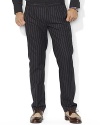 The essential Newbury dress pant is tailored in a season-spanning cotton-wool blend with sleek pinstripes for stylish sophistication.