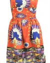 Gorgeous MM Couture by Miss Me Sweetheart Strapless Dress with Retro Abstract Print (Medium)
