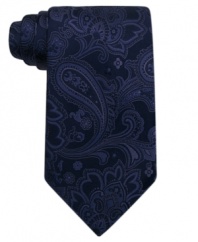 A large, tonal paisley helps you spruce up your collection of solid color neckties.