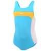 Nike Girls Swimming Swim Swimsuit Costume - Pink/Orange - 14yrs