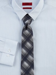 A classic check defines this wardrobe staple of rich Italian silk. SilkDry cleanMade in Italy