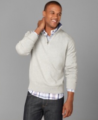 Casual style never looked so good. Let this 1/2-zip pullover from Tommy Hilfiger usher you through the season.