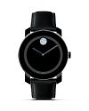 Large Movado BOLD watch with a black dial detailed with Swarovski® crystal elements
