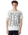 Go bold. This Calvin Klein Jeans tee make a singular statement.