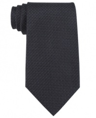 Box yourself in. This tie from Calvin Klein instantly sharpens your dress wardrobe.