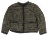 INC International Concepts Women's Three-Quarter Sleeve Cropped Tweed Jacket (Gold)
