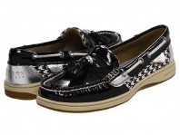 Sperry Women's Tasselfish Boat Shoe (Black/Houndstooth, 8)