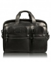 Tumi Luggage Alpha Large Expandable Organizer Laptop Leather Brief, Black, One Size